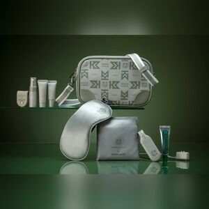 Eva air x Maison Kitsune Amenities bag, light color